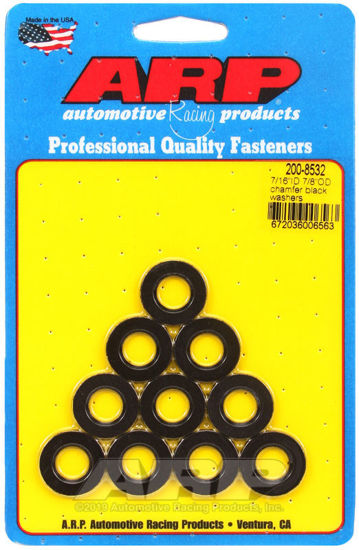 Bilde av 7/16 ID 7/8 OD chamfer black washers