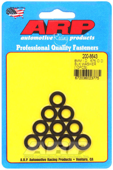 Bilde av M8 ID .575 OD black washers