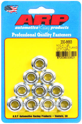 Bilde av M10 X 1.25 locking flange nut kit