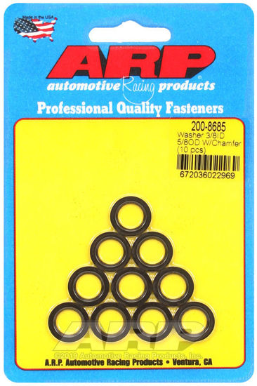 Bilde av 3/8 ID 5/8 OD machined chamfer black washers