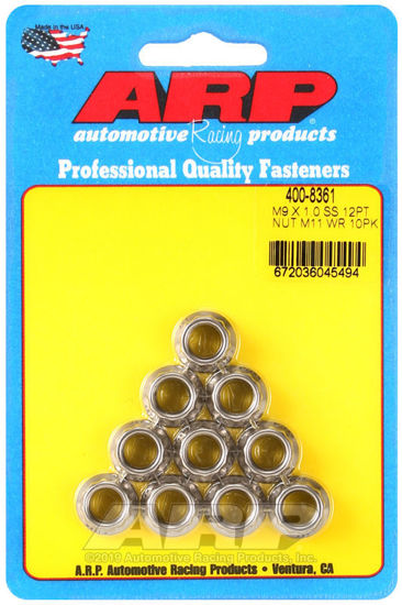 Bilde av M9 X 1.00 (M11 wr) SS 12pt nut kit