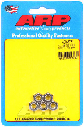 Bilde av 1/4-28 SS fine hex nut kit