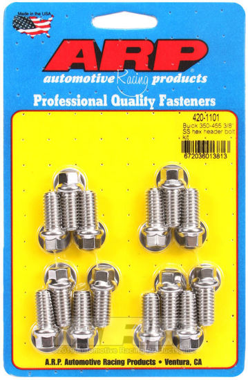 Bilde av Buick 350-455 3/8 SS hex header bolt kit
