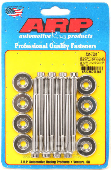 Bilde av SB Chevy GENIII/IV LS Series w/.375 spacer SS 12pt valve cover bolt kit