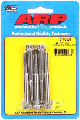 Bilde av 1/4-20 x 2.500 12pt SS bolts