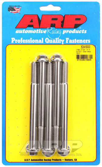 Bilde av 7/16-14 X 5.000 hex 1/2 wrenching SS bolts