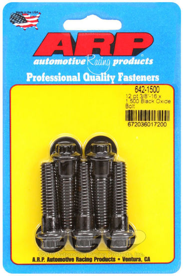 Bilde av 3/8-16 x 1.500 12pt black oxide bolts