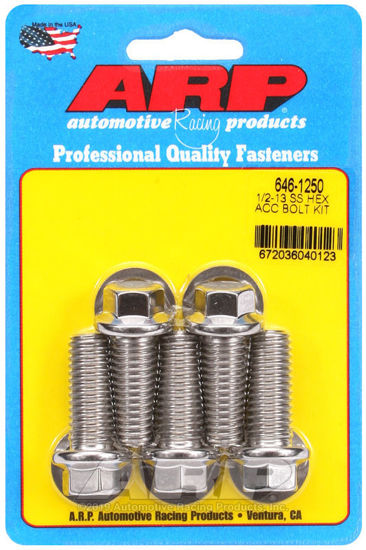Bilde av 1/2-13 X 1.250 hex SS bolts