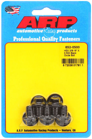 Bilde av 3/8-16 X 0.500 hex black oxide bolts