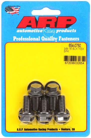 Bilde av 3/8-16 x 0.750 hex 7/16 wrenching black oxide bolts