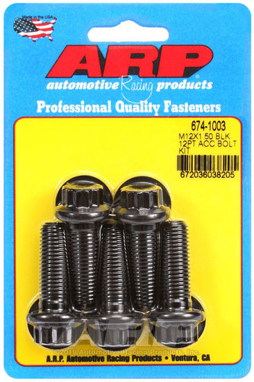 Bilde av M12 x 1.50 x 35 12pt black oxide bolts