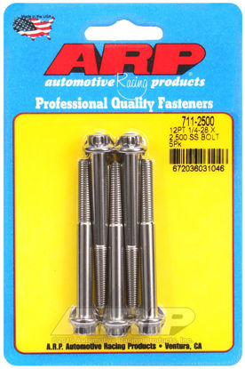 Bilde av 1/4-28 x 2.500 12pt SS bolts