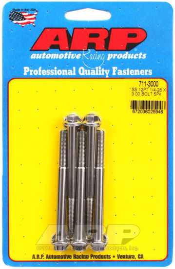 Bilde av 1/4-28 x 3.000 12pt SS bolts
