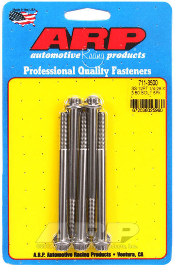 Bilde av 1/4-28 x 3.500 12pt SS bolts