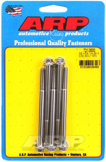Bilde av 1/4-28 x 3.500 hex SS bolts