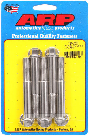 Bilde av 7/16-20 x 3.250 hex SS bolts