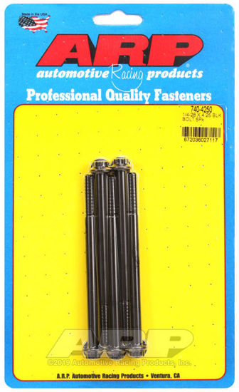 Bilde av 1/4-28 x 4.250 12pt black oxide bolts