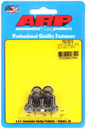 Bilde av 1/4-28 x .515 hex black oxide bolts