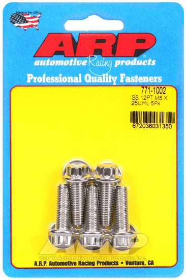 Bilde av M8 x 1.25 x 25 12pt SS bolts