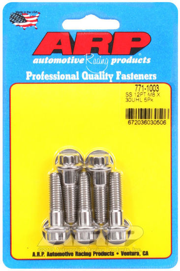 Bilde av M8 x 1.25 x 30 12pt SS bolts