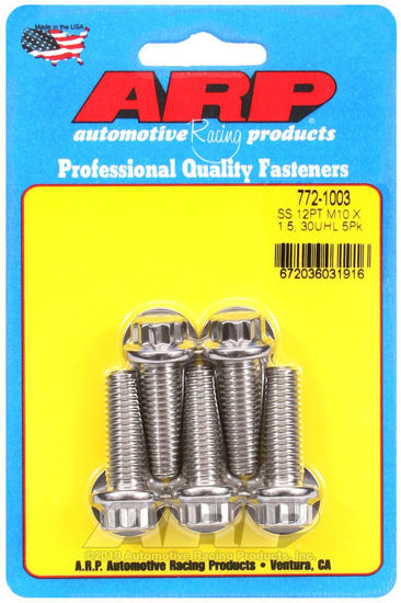 Bilde av M10 x 1.50 x 30 12pt SS bolts