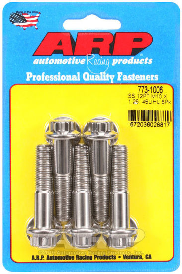 Bilde av M10 x 1.25 x 45 12pt SS bolts