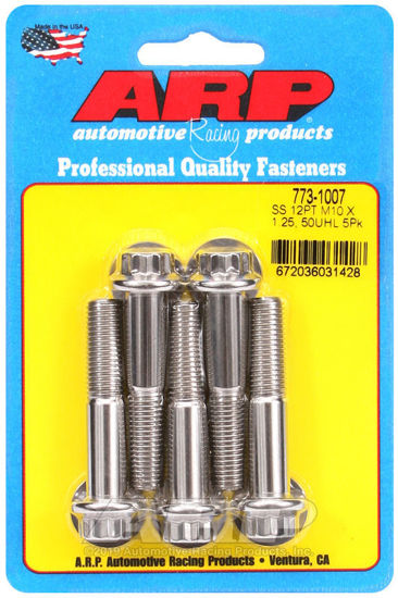 Bilde av M10 x 1.25 x 50 12pt SS bolts