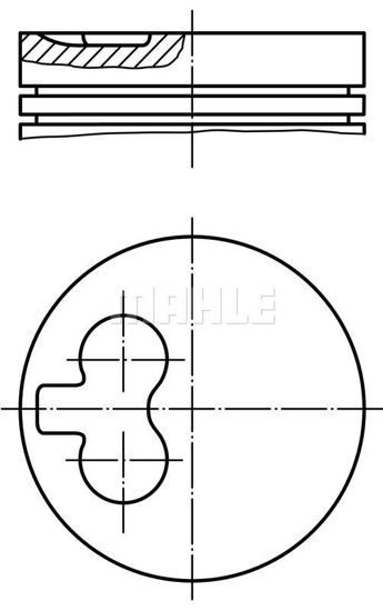 Bilde av Piston VW TRANSPORTER T4 Platform/Chassis (70E, 70L, 70M, 7DE, 7DL, 7D
